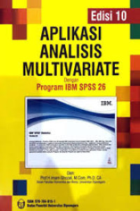 Image of APLIKASI ANALISIS MULTIVARIATE dengan program spss 26