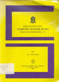 Buku Materi Pokok Geometri Analitik Ruang