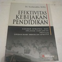 Efektivitas Kebijakan Pendidikan