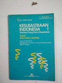 Kesusastraan Indonesia Warisan yang Perlu diwariskan 1