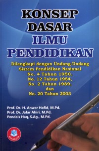 Konsep Dasar Ilmu Pendidikan