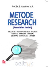 Image of Metode Research (Penelitian Ilmiah)