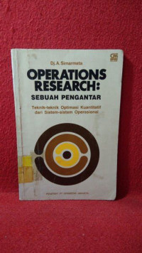 Image of Operations Research: Sebuah Pengantar