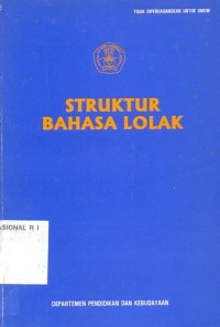 Struktur Bahasa Lolak