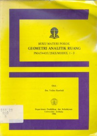 Image of Buku Materi Pokok Geometri Analitik Ruang