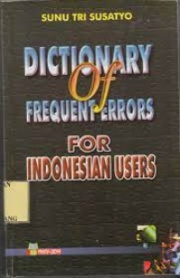 Image of Dictionary of Frequent Errors for  Indonesian Users