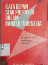 Kata Depan atau Preposisi dalam Bahasa Indonesia