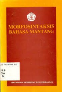 Morfosintaksis Bahasa Mantang