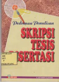 Image of Pedoman Penulisan Skripsi Tesis Disertasi
